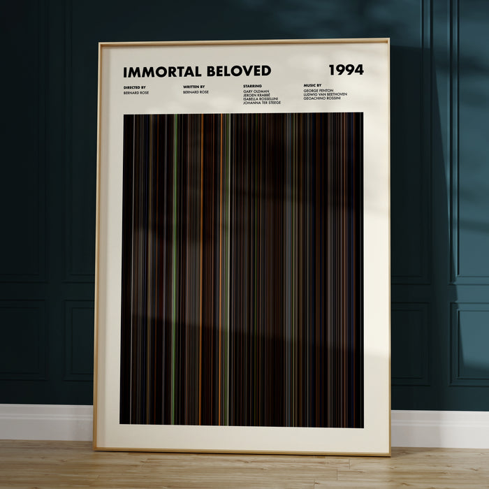 Immortal Beloved Movie Barcode Poster