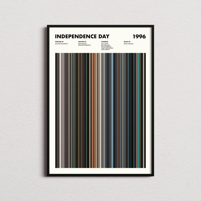 Independence Day Movie Barcode Poster