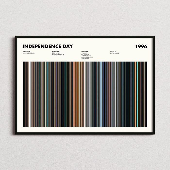 Independence Day Movie Barcode Poster