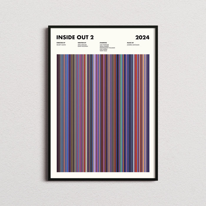 Inside Out 2 Movie Barcode Poster