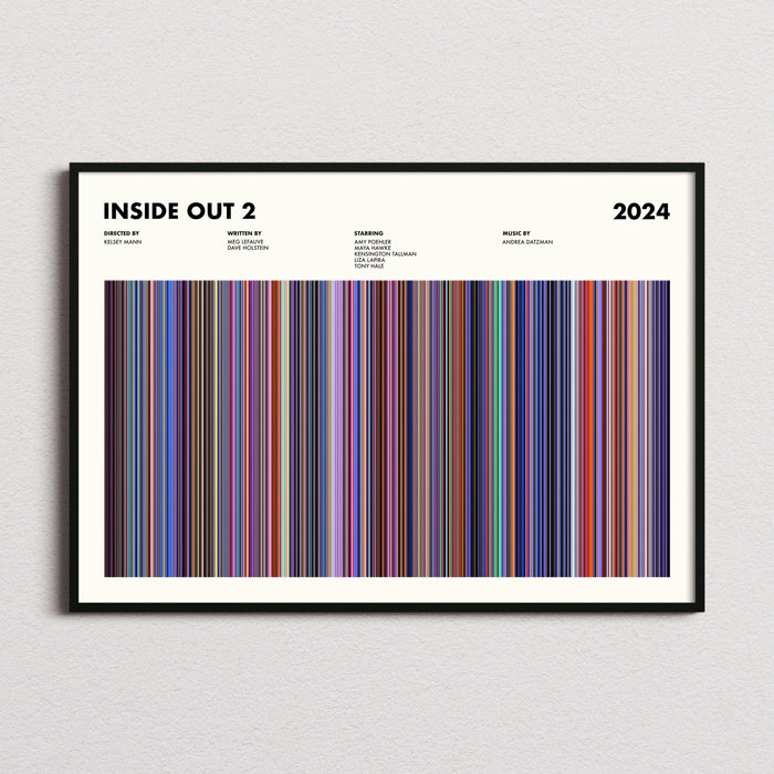 Inside Out 2 Movie Barcode Poster