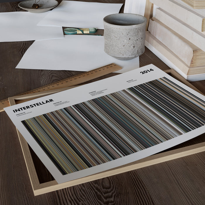 Interstellar Movie Barcode Poster