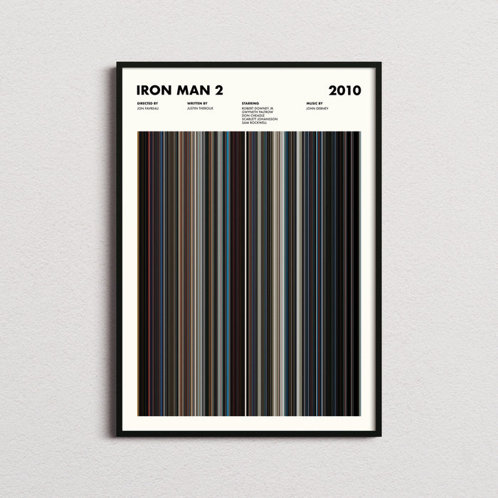 Iron Man 2 Movie Barcode Poster