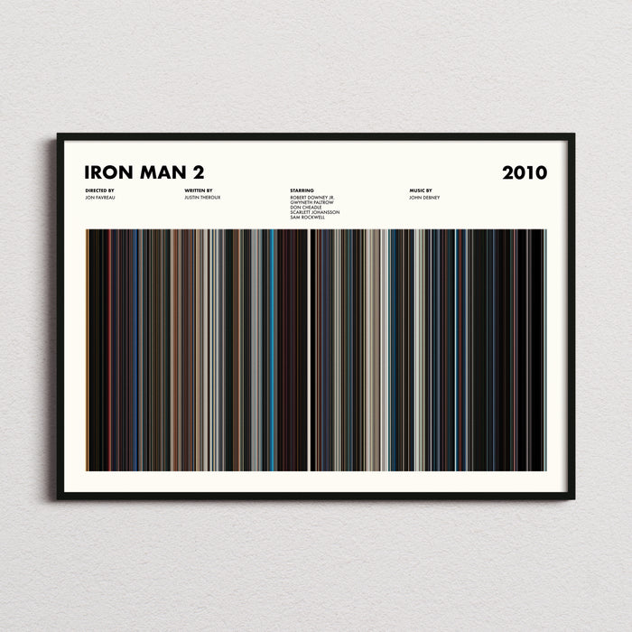 Iron Man 2 Movie Barcode Poster