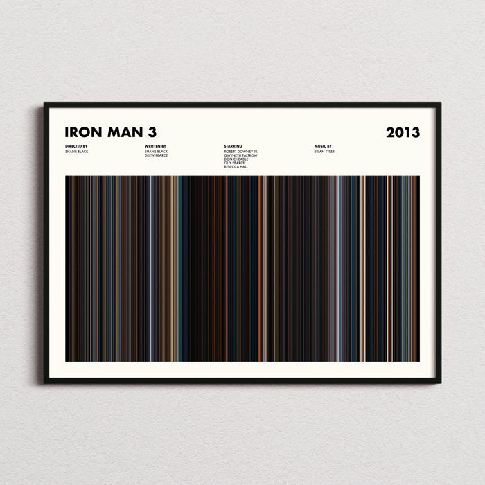 Iron Man 3 Movie Barcode Poster
