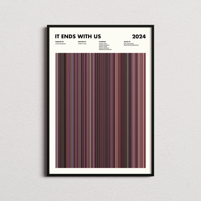 It Ends With Us Movie Barcode Poster