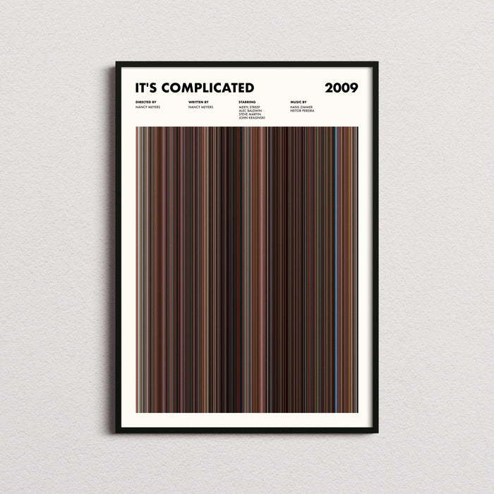 Its Complicated Movie Barcode Poster