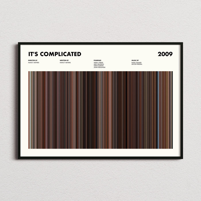 Its Complicated Movie Barcode Poster