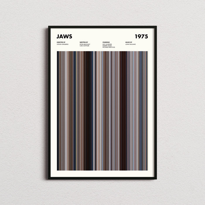 Jaws Movie Barcode Poster