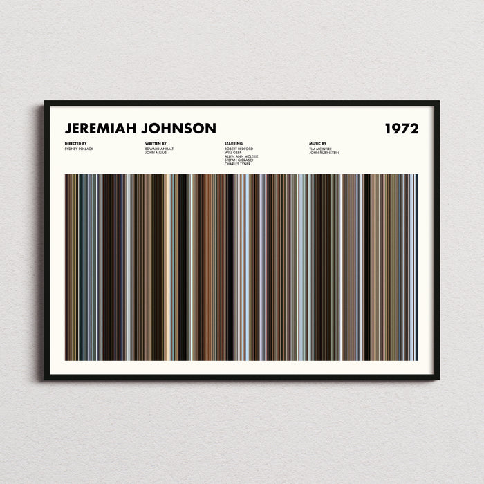 Jeremiah Johnson Movie Barcode Poster