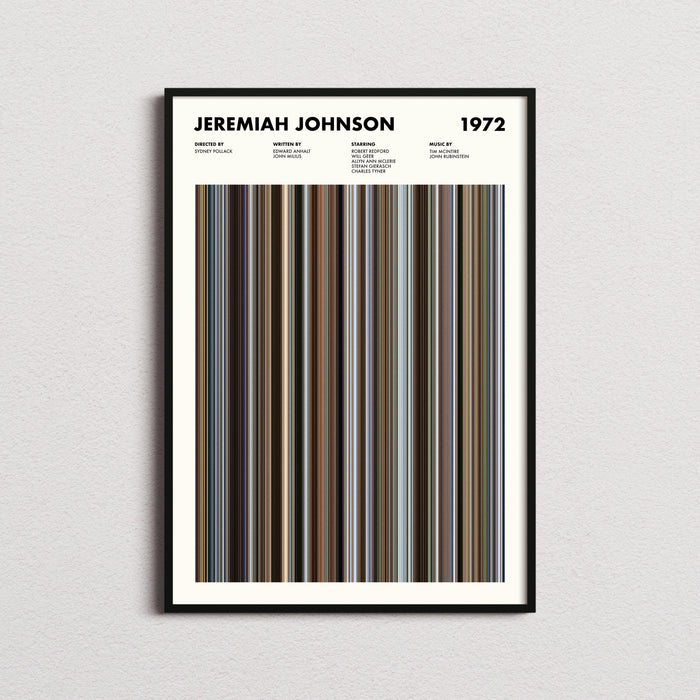 Jeremiah Johnson Movie Barcode Poster
