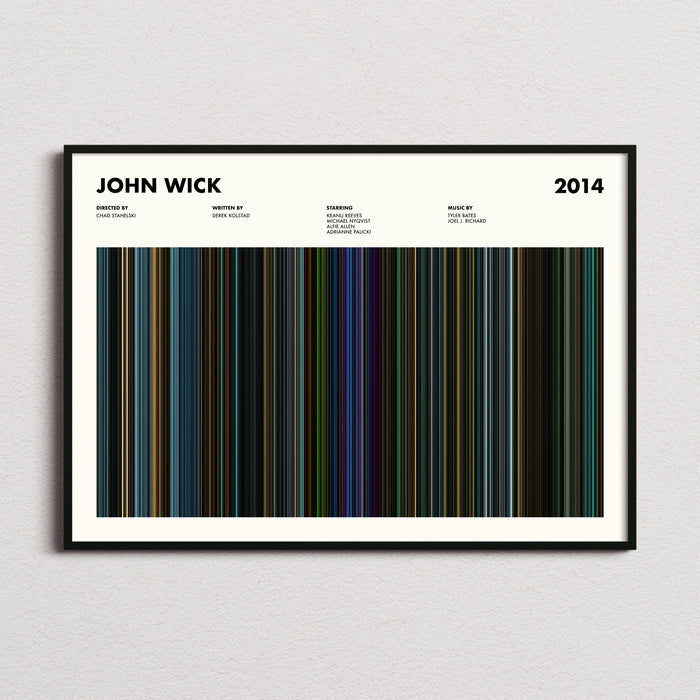 John Wick Movie Barcode Poster