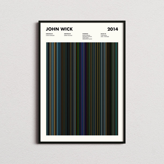 John Wick Movie Barcode Poster