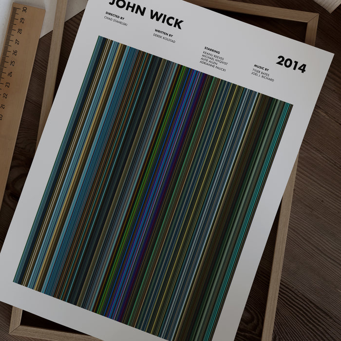 John Wick Movie Barcode Poster