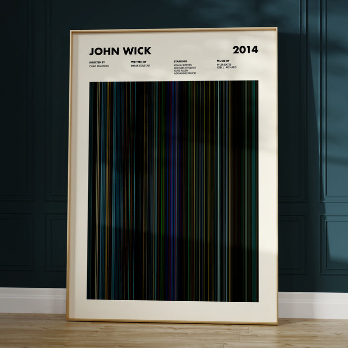 John Wick Movie Barcode Poster
