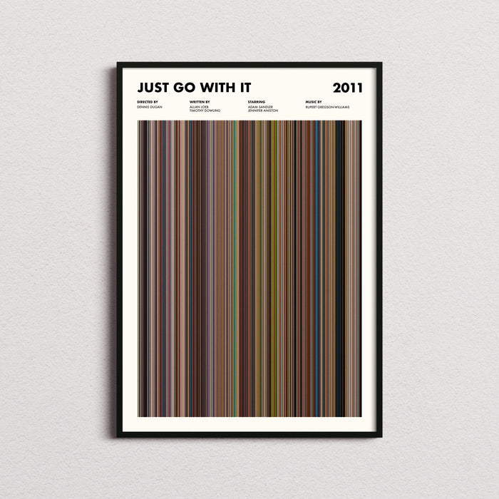 Just Go With It Movie Barcode Poster