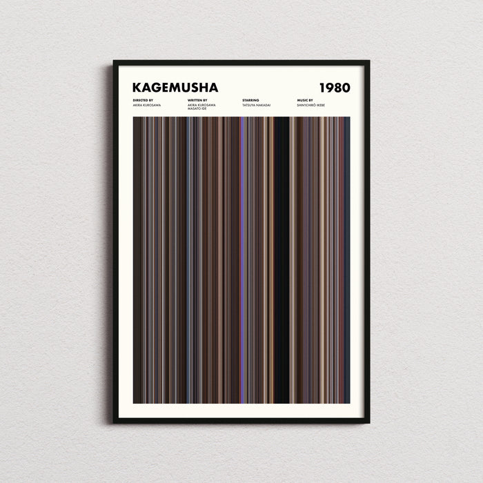 Kagemusha Movie Barcode Poster