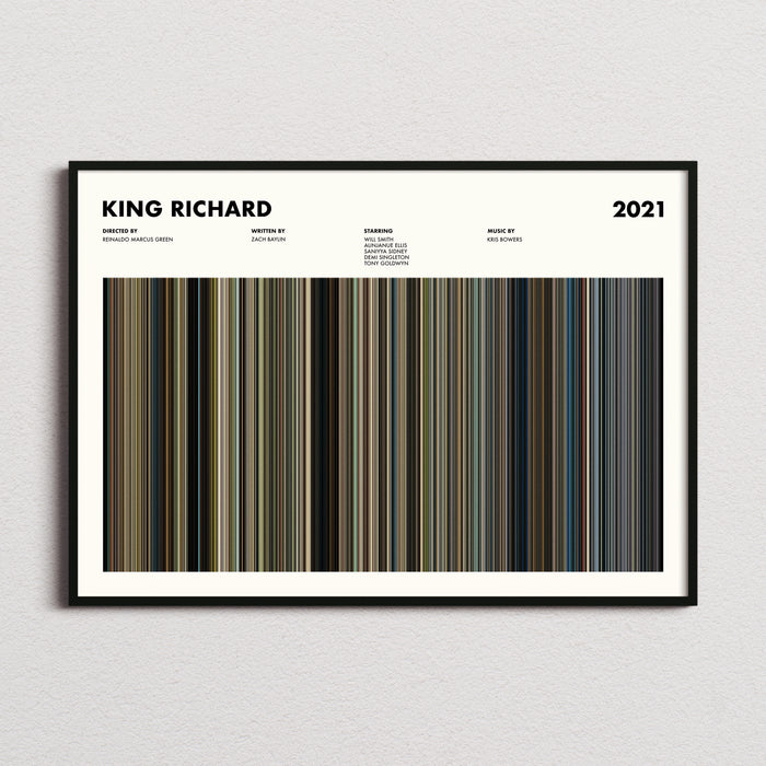 King Richard Movie Barcode Poster
