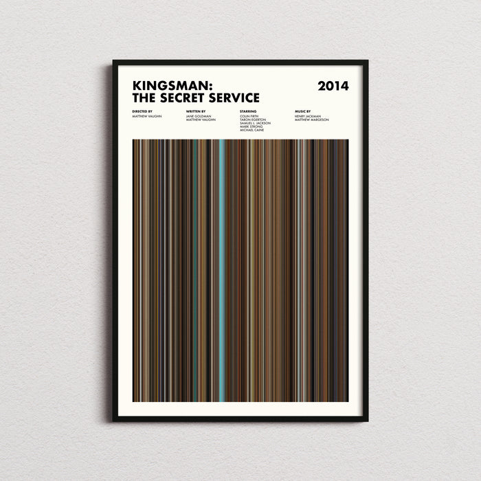 Kingsman the Secret Service Movie Barcode Poster
