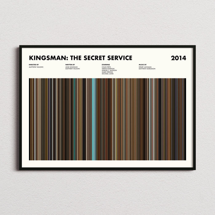 Kingsman the Secret Service Movie Barcode Poster