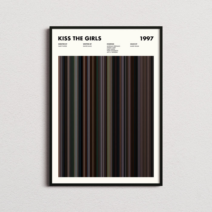 Kiss the Girls Movie Barcode Poster