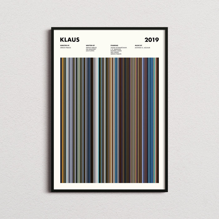 Klaus Movie Barcode Poster