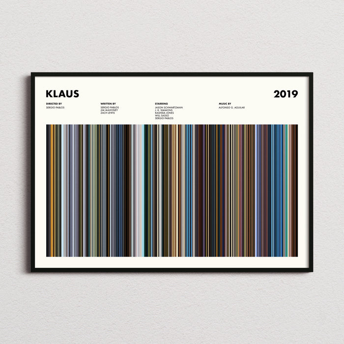 Klaus Movie Barcode Poster