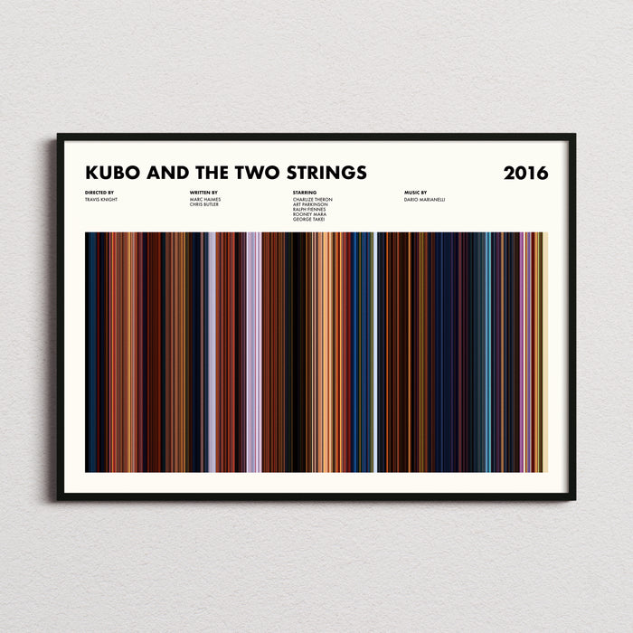 Kubo and the Two Strings Movie Barcode Poster