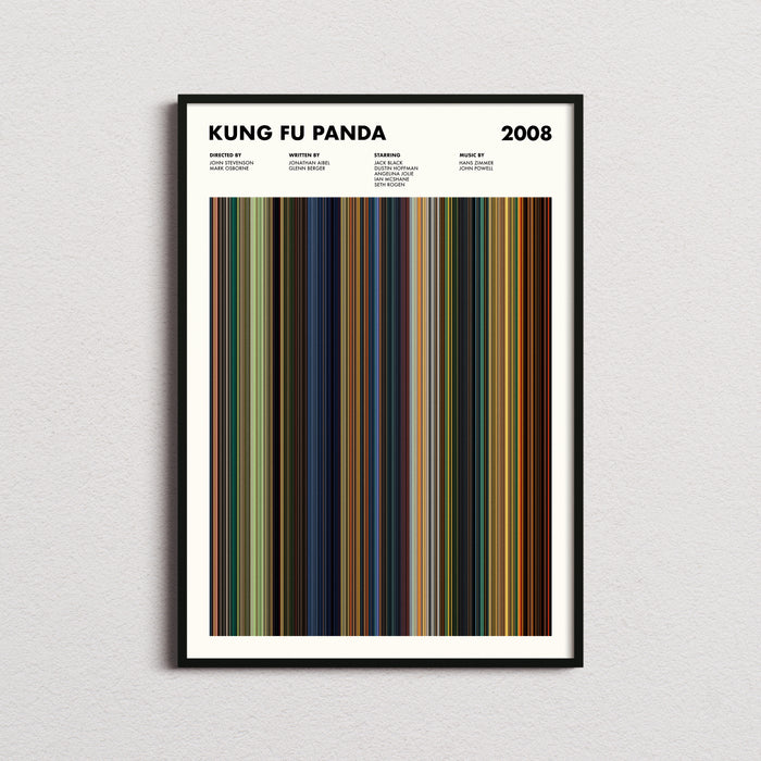Kung Fu Panda Movie Barcode Poster