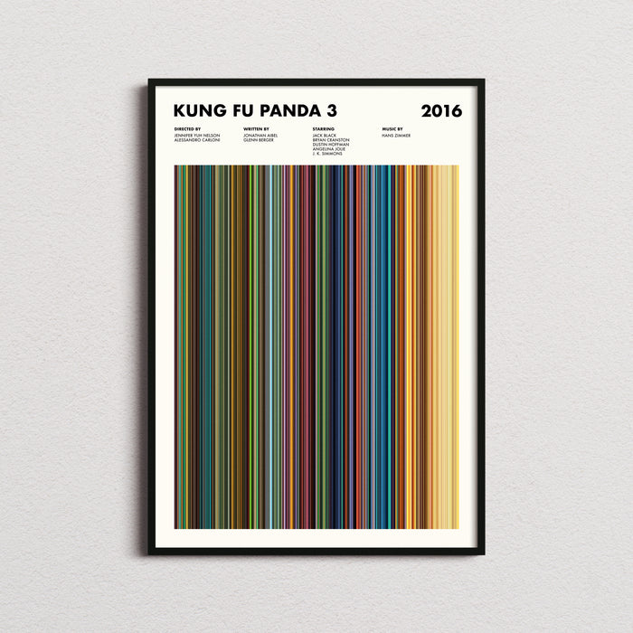 Kung Fu Panda 3 Movie Barcode Poster