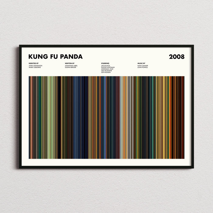 Kung Fu Panda Movie Barcode Poster