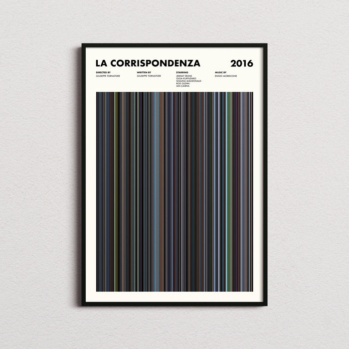 La Corrispondenza Movie Barcode Poster