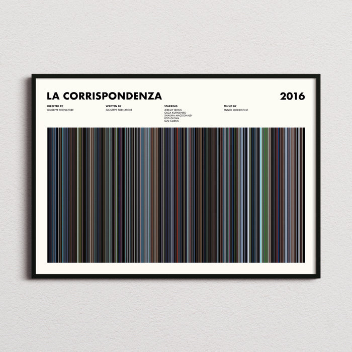 La Corrispondenza Movie Barcode Poster