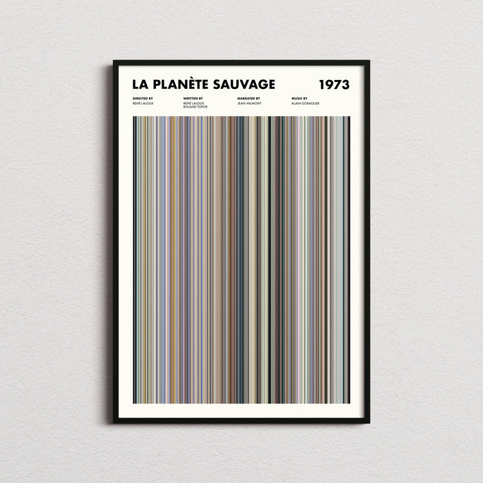 La Planete Sauvage Movie Barcode Poster