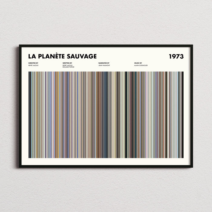 La Planete Sauvage Movie Barcode Poster