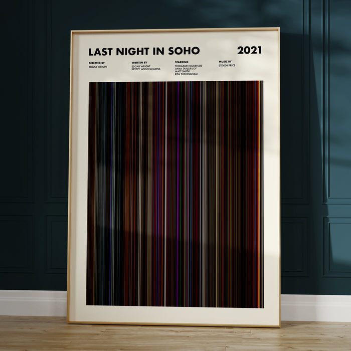 Last Night In Soho Movie Barcode Poster