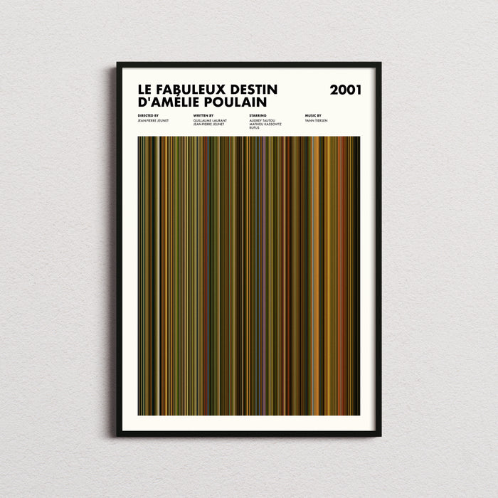 Le Fabuleux Destin d'Amelie Poulain Movie Barcode Poster