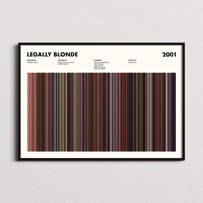 Legally Blonde Movie Barcode Poster