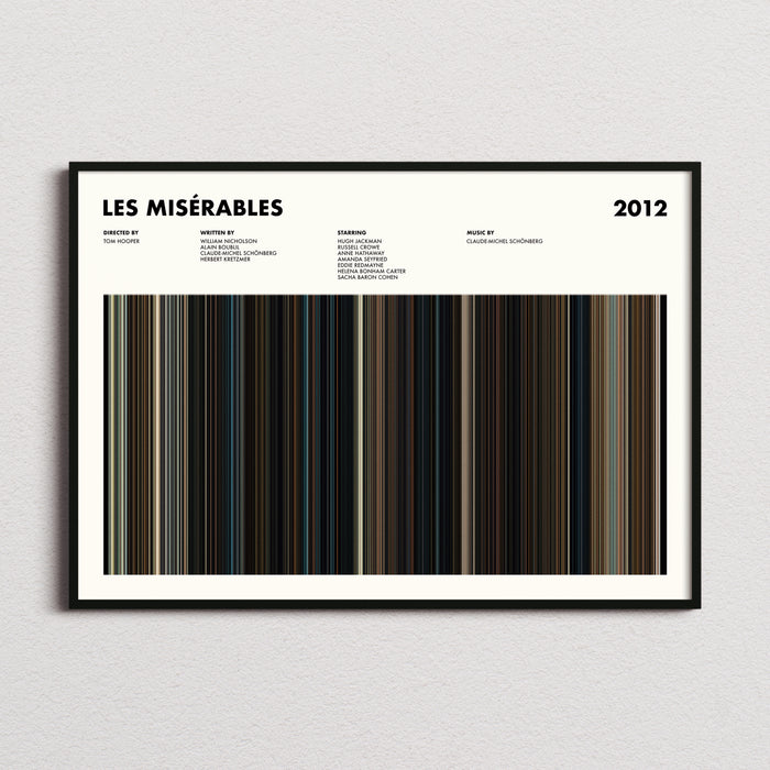 Les Miserables Movie Barcode Poster