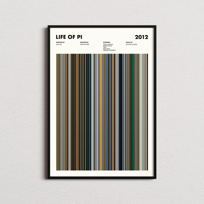 Life of Pi Movie Barcode Poster
