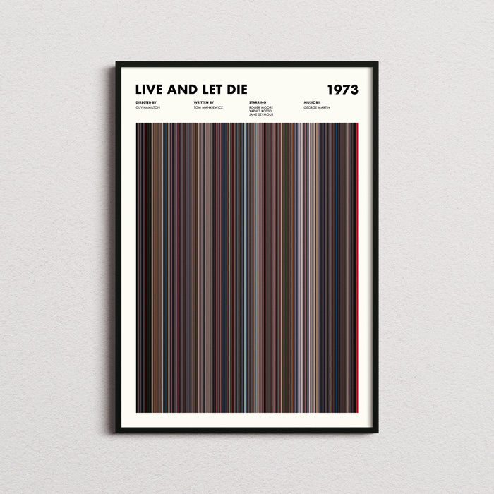 Live and Let Die Movie Barcode Poster