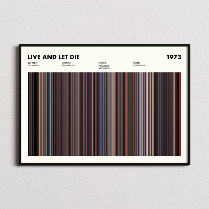 Live and Let Die Movie Barcode Poster