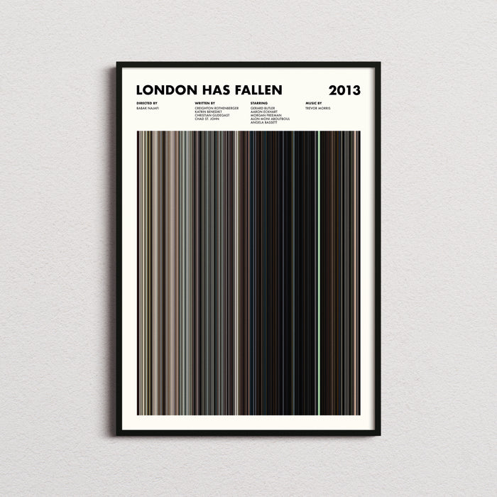 London Has Fallen Movie Barcode Poster