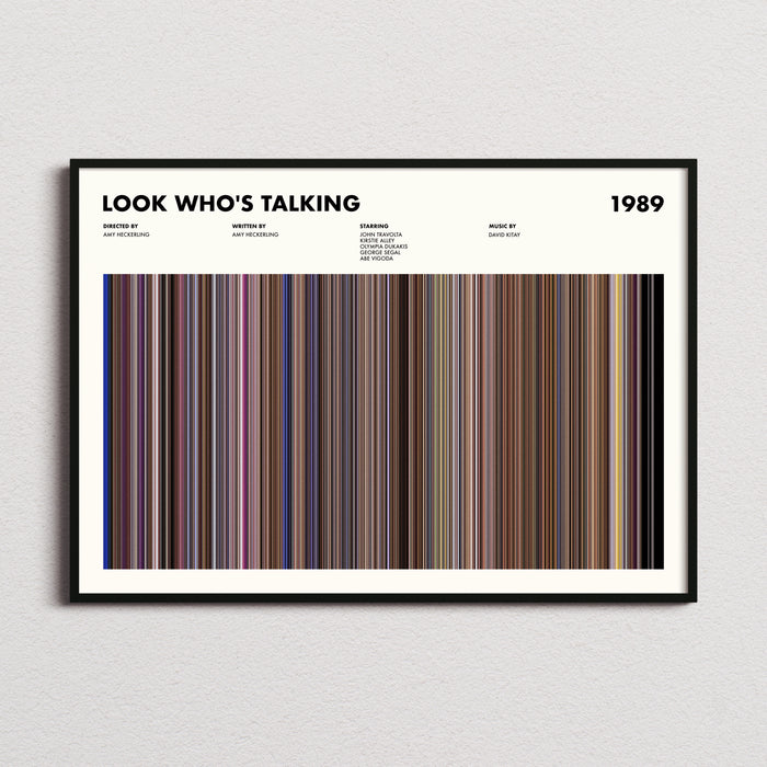 Look Who's Talking Movie Barcode Poster
