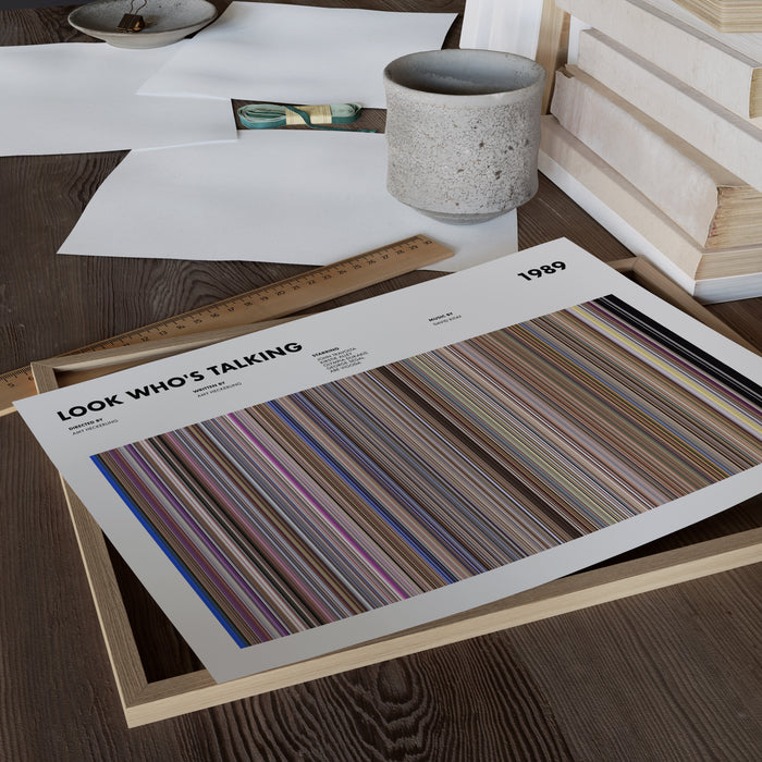 Look Who's Talking Movie Barcode Poster
