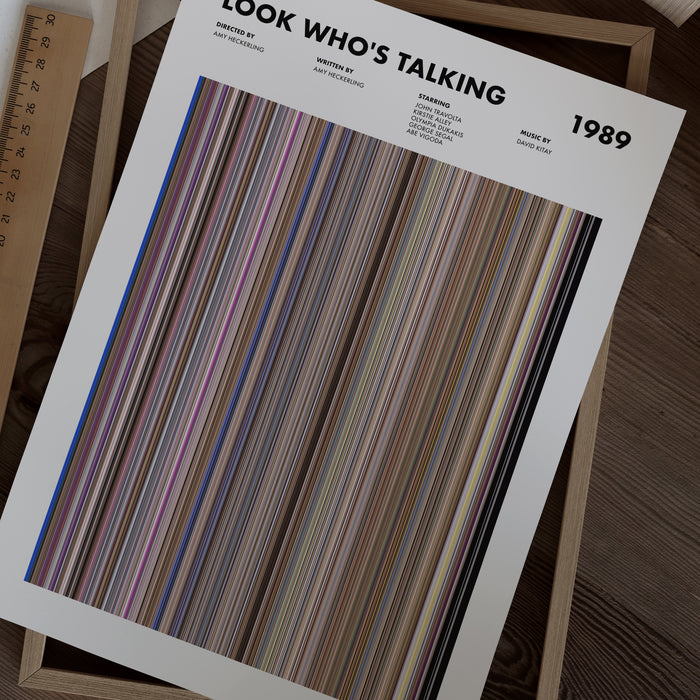 Look Who's Talking Movie Barcode Poster