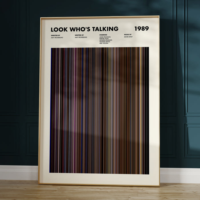 Look Who's Talking Movie Barcode Poster