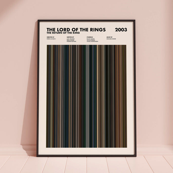 Lord of the Rings The Return Of The King Movie Barcode Poster