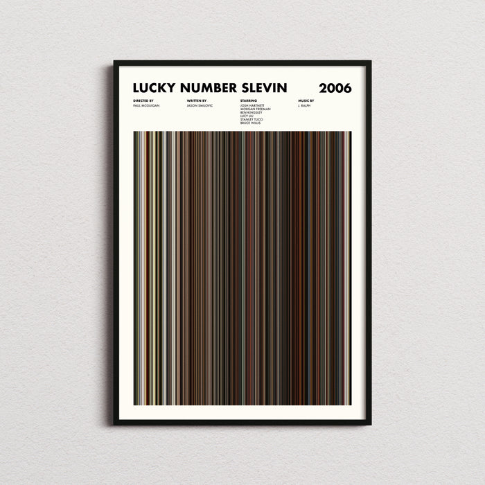 Lucky Number Slevin Movie Barcode Poster