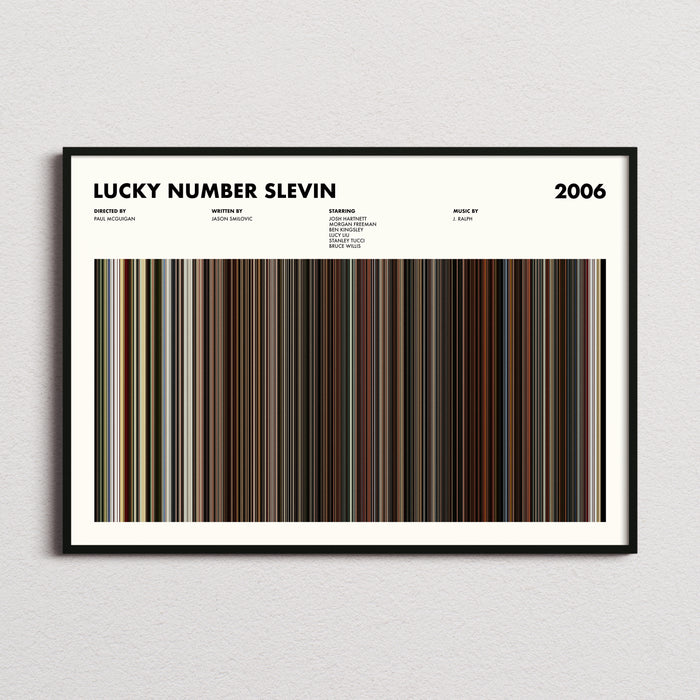 Lucky Number Slevin Movie Barcode Poster